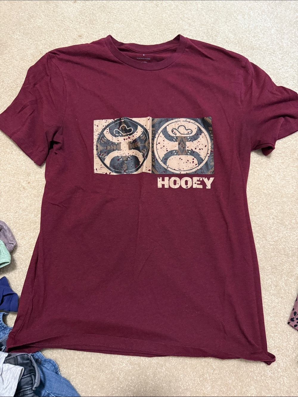 HOOEY Maroon Short-Sleeve Graphic Tee
